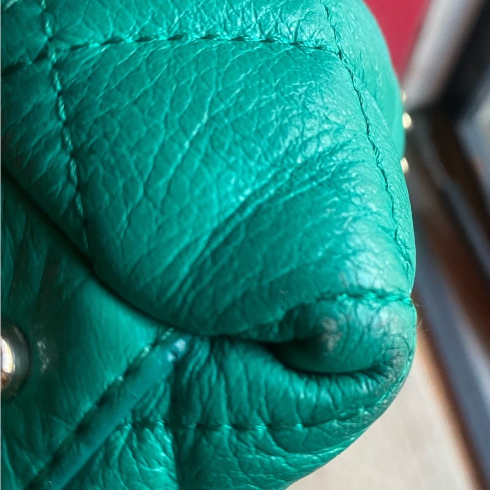 Kate Spade Fun Green Small Georgina Gold Coast satchel crossbody leather quilted - Picture 16 of 16